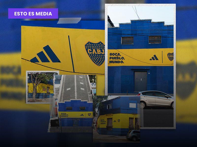 Azul y Oro: el muralismo publicitario se tiñe de los colores Xeneizes