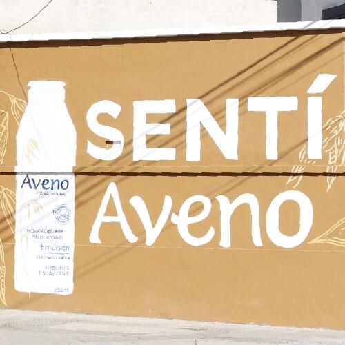 Mural publicitario: Cuidamos la piel junto a Andrómaco